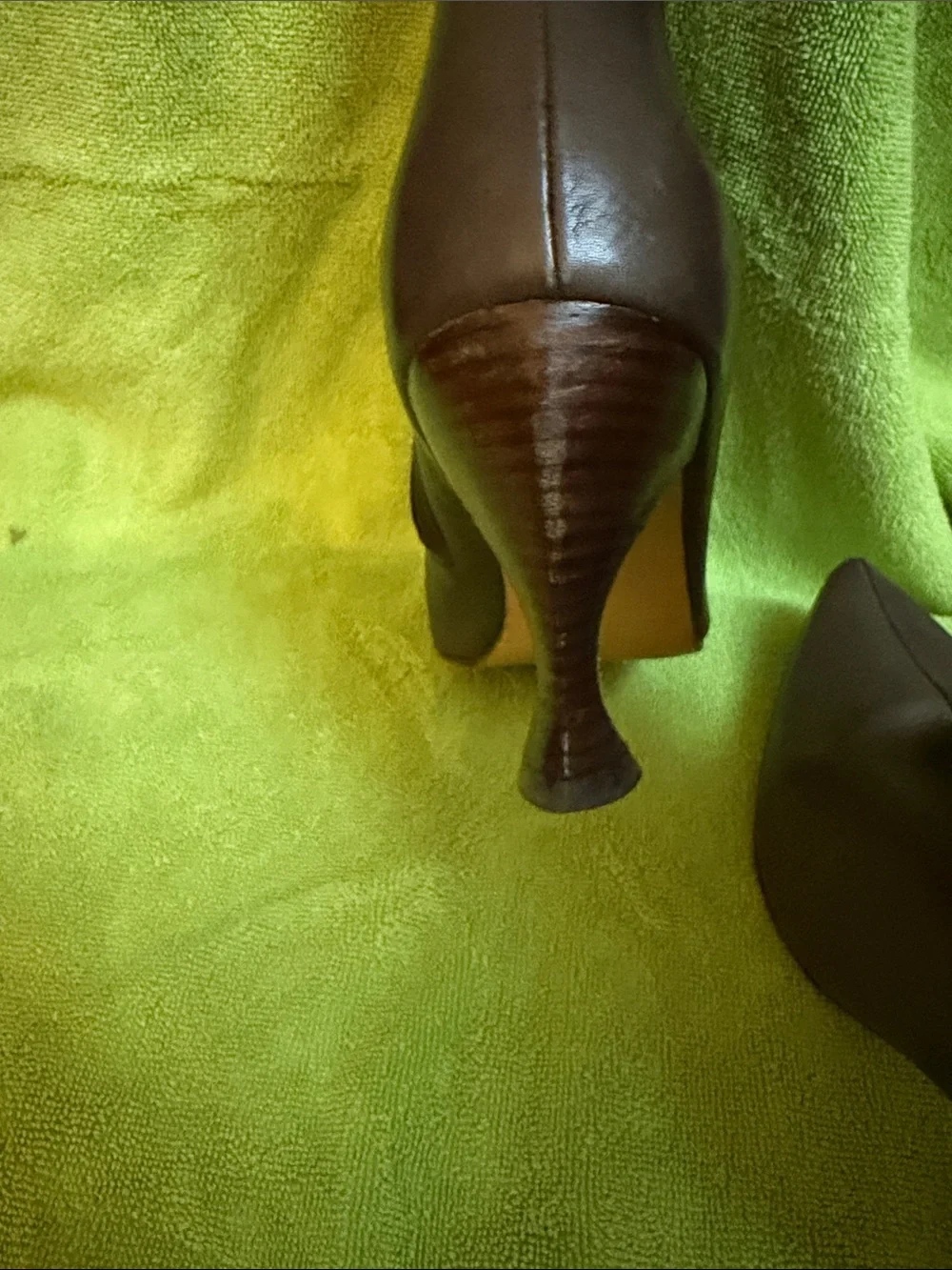 John Fluevog Dark Brown Pointed Toe Leather Ankle Boots